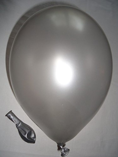 50 Luftballons metallic silber Premiumqualität Ø ca. 27cm B85 (Standardgröße)
