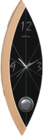 SSSEMA Wall clock creative retro wall clocks wooden jump seconds movement battery
