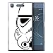 Price comparison product image Stuff4 Phone Case for Sony Xperia XZ1 Assault Trooper Helmet Stormtrooper Design Transparent Soft Flexi Gel/TPU Cover