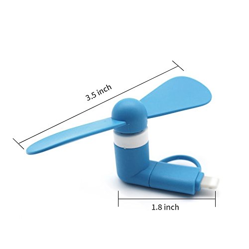 Mini USB Ventilator, VitutechFan Mini USB Fan Mini Portable Micro USB Ventilator Mini Cooling Fan 2 in 1 Portable USB Telefon Mini Fan f¨¹r Andriod Smartphone , iPhone , iPad, Samsung - 6