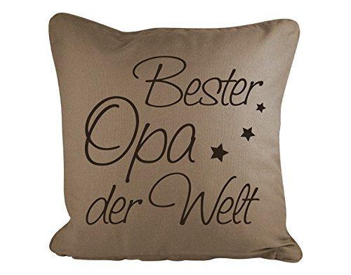 Dekokissen Bester Opa der Welt B x H: 40cm x 40cm Farbe: stone von Klebefieber® - 2