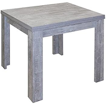 Küchentisch Ausziehtisch Beton Optik Dekor 80x80cm: Amazon.de: Küche