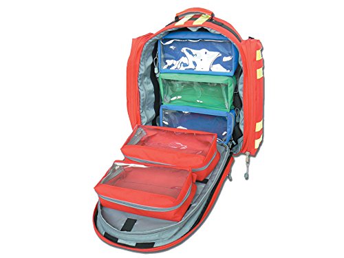 Mochila GIMA Logic-1 40 cm de largo x 20 cm de ancho x 47 cm de alto, rojo, emergencia, trauma, rescate, médico, primeros auxilios, enfermera, bolsa de bolsillo paramédico