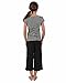 The Essential One - Maternity Nursing Pyjamas Stripe Crop - Black Cream - Medium - EOM136