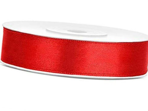 50 m Satin-Schleifenband in 10 mm Breite 1 cm : Rot