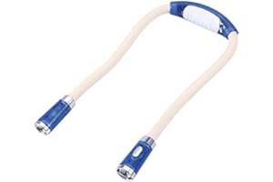 REY Lumière LED flexible et réglable pour lire, travailler... Mains libres à accrocher au cou, bleue