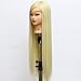 Neverland Beauty 26" Long Smooth 100% Synthetic Blonde Hair Hairdressing Equipment Styling Head Doll Mannequin Training Head Tools Braiding Cutting Student Practice Model with Clamp UK Stock