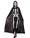Produktbild Damen Horror Fasching Kostüme Skelett Halloween Kostüm Der Tod Umhang Set