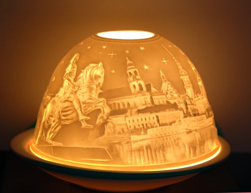 Preisvergleich Produktbild Windlicht Porzellan Motiv Dresden 8x12cm