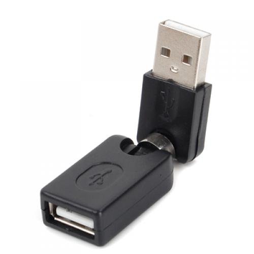 MagiDeal Swivel Twist Winkel USB 2.0 Stecker auf weibliche Kabelkonverter