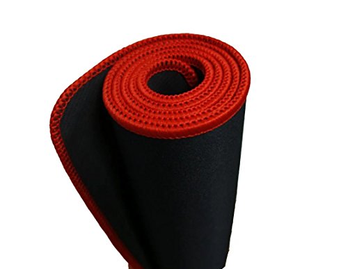 Woodlandu Gro?e Gaming Mouse Pad gen?hte Kanten Geschwindigkeit Seidig glatte Oberfl?che rutschfeste Gummiunterseite Mats 300x700x3mm / 11.8×27.56×0.12 Zoll roten R?ndern - 6