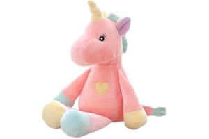 Georgie Porgy Pluszowy Jednorożec dla Dzieci Przytulanka Pluszak miś Prezent Urodzinowy dla Dziewczynek (13'' Jednorożec Różowy)