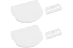 EMSea 2 Sets Balkontürgriff Terrassentür Ziehgriff Fensterziehgriff Set Kompatibel mit Schüco 298973 Ziehgriff Muschel 60mmx47mm Weiß