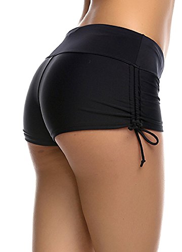 OUO Damen UV Schutz Wassersport Schwimmen Bikinihose Badeshorts Schwimmshorts - 3