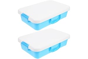 Vaguelly 2pcs Handheld Sand Tray with Lid Portable Sandbox Toy Storage Box for Boy Girl for Outdoor and Indoor Play Material for Organizing Sandbox Toys