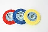  Juego de 3 Nylon Cepillo Cepillo - Disco de limpieza para Bosch GWS 10,8 12 V 76 Accesorios Acero Inoxidable Acero Madera lija