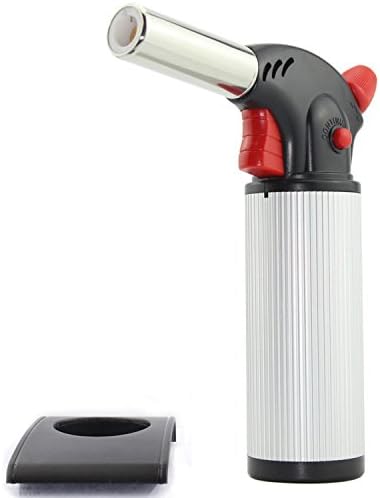 Butane Torch Kitchen Torch Blow Torch Culinary Torch Cooking Chef Creme Brulee Food Torch Refillable Professional Flame Dessert Adjustable Pro Hand Torch for Crème Brûlée Sold(Butane Gas not Included)