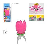 Vela para tarta de fiesta con forma de flor y música