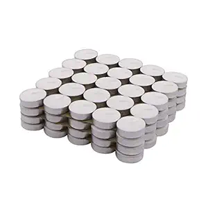 A & Y Wax White Tealight Smokeless Diya Unscented Candles (Pack of 10)