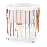 100% Buche massiv tweeto Babybett Kinderbett BUCHE-WEISS 7-in-1 KOMPLETT SET weiß mit Nestchen - in 7 Varianten umbaubar inkl. Matratze hochwertige Baby-möbel Kinder-möbel Buche massiv 2019 (Weiß uni)