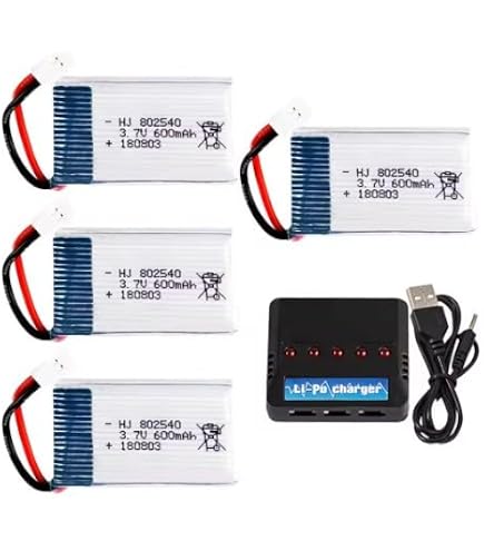 Kodbww Batería De Litio 802035 3.7V 500mAh | Ligera Y Compacta Para Drones Y Mini Aviones | Alta Densidad Energética | Recambio Fiable Y Duradero