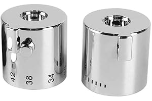 Tiardey Shower Control Handle 1 Pair Water Control Handle Knob Chrome for Bathtub Shower
