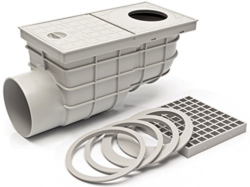 Regenrohrablauf Dachrinnenablauf Regensinkkasten DN 110 grau 325 D s