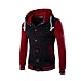 Produktbild Kapuzenpullover Herren, DAY.LIN Mantel Jacke Outwear Sweatshirt Winter Schlank Hoodie Warme Kapuze Sweatshirt (XL, Rot)