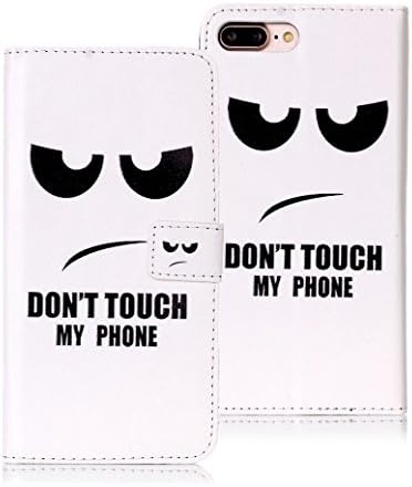 AllDo iPhone 7 PLUS Case PU Leather Cover Flip Wallet Case Folio Holster Slim Light Skin Book Style Shell Stylish Pattern Cover High-Quality Sleeve Full Protection Bumper With Magnetic Closure and Card Slots iPhone 7 PLUS Cover - Angry Monster