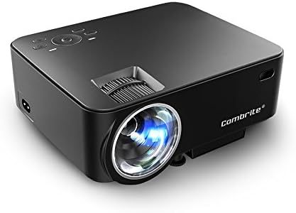 Combrite C15 1500 Lumens LED Video Projector HDMI Multimedia Home Theater Projector 150" Support HDMI VGA AV Output Built in Card Reader USB Hosts for Home Cinema TV Used With Laptops Gaming Consoles Android TV Boxes iPhones And Android Smartphones