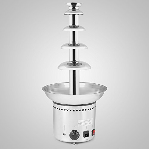 Autocompra Fuente de Chocolate 68CM 5 Niveles Fuente de Chocolate Cascada Acero Inoxidable Máquina de Chocolate Profesional para Fiestas Bodas Buffet