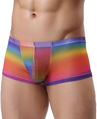 Bestoppen Men's Sexy Underwear Briefs Men Cotton Sport Trunks Boxer Shorts Soft Lace Ultra-Thin Yarn Seamless Elastic Athletic Knickers Underpants Nightwear Briefs For Men (M, Multicolor3)