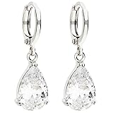 Elegante y chic, puro glamour.1 par de discretos pendientes ovalados para mujer con lágrimas colgantes de circonitas de calidad.Elegantes pendientes Chandelier con colgante de cristal blanco de calidad de la colección exclusiva art® de la marca alemana MYA.La oferta incluye una joya exclusiva en una caja regalo de MYA art®.Idea de regalo para cualquier ocasión.