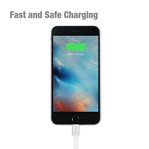 [Apple MFI zertifiziert] Lightning Kabel, GGMM® Lightning zu USB Kabel Syncwire Datenkabel Ladekabel Dauerhaftes Flachkabel mit Aluminiumgehäuse 3.3ft. / 1M für iPhone 7 7 Plus SE 6s 6 Plus 6 5S 5C 5, iPad Air 2, Mini 3, iPod 5 und iPod Nano 7 usw. (Silber) - 6