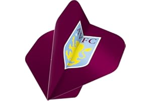 FOCO Officially Licensed Aston Villa Football Club 100 Micron No 2 Shape Dart Flights, Multiple Designs and Pack Size