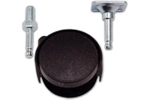 OEM SYSTEMS COMPANY Ruota Doppia in Nylon Ø Ruota 30 mm con Piastra-Perno Girevole in Kit 2pz