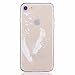 Produktbild iPhone 7 Hülle,iPhone 8 Hülle, MUTOUREN Crystal Kirstall Handyhülle Case Cover TPU Silikontasche Transparent Ultra dünne Gel Anti-Scratch Schutzhülle Etui Bumper - Feder Weiß