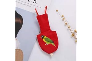 KUSO Pappagallo Pannolini Riutilizzabili Lavabili, Vestito Kimono Vestiti per Uccelli Budgie Parrocchetto Cockatiel Conure Cacatua Ara Africana (XXL, Rosso)