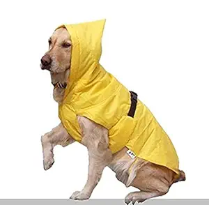 Birds' Park Dog Rain Coat for Your Pet (Yellow, 28-inch)