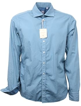 C3162 camicia uomo BASTONCINO SHIRT azzurro shirt long sleeve men