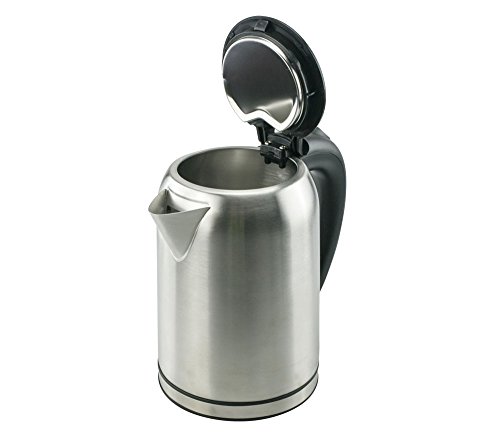 Wasserkocher 1000 W, rostfreies Stahl und Plastik, Volum 1 I, automatisches und manuelles Ausschalten, Abstellplatte 360°, Schaumfilter - 5