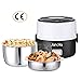 Produktbild Janolia Elektrische Lunchbox, Tragbar Bento Heizung für eine Person, mit einer Edelstahlschüssel und einer Platte für Office School Picknick Mahlzeit, 200W