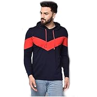Aarcadian Men's Regular Fit Designer Zig Zag Hood Neck Tshirt