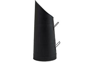 OMS HOME STORE Coal Hod Scuttle Steel with Black Powder Coated Finish