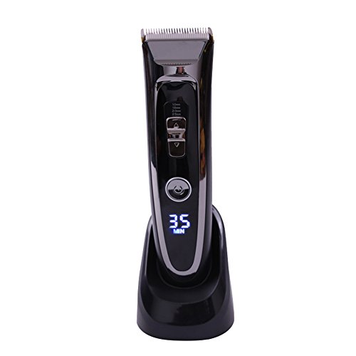 Surker High-grade Rechargable Smooth Hair Clipper With LCD and Charging Cradle