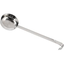 Louche à Sauce Pizza En Acier Inoxydable VALICLUD – Fond Plat Pour étalage Uniforme – Poignée Ergonomique Avec Trou De Suspension