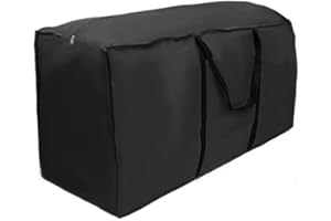 Beenle-Icey Sac de Rangement pour Coussin de Jardin,210D Oxford Tissu,Housses de Coussin d'Extérieur,Sac de Transport Hydrofuge pour Coussins avec Poignée (122x39x55cm)