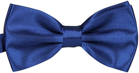 TANGDA Men Solid Tuxedo Satin Polyester Bow Tie BowTies - 10 Colors Available