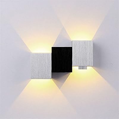 ICOCO Applique Murale Intérieur LED Moderne Lampe Carrée 3W pour Chambre/Escalier/Sallon/Bureau/Porche/Passerelle BeiyiHomeFR (3 Cube, Blanc Chaud)
