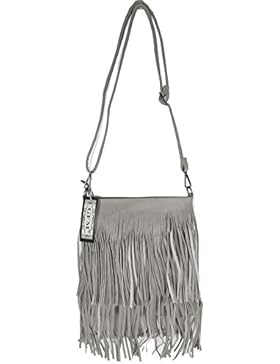 GFM® Kunstleder-Tasche mit weichen Fransen auf beiden Seiten, Schultertasche